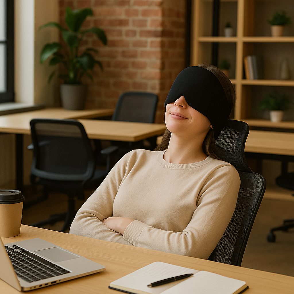 Bonnet Anti-Migraine Chaud / Froid | Soulagement des Maux de Tête Naturel NOIR