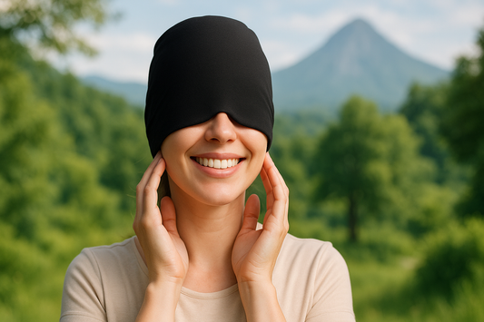 Bonnet Anti-Migraine Chaud / Froid | Soulagement des Maux de Tête Naturel NOIR