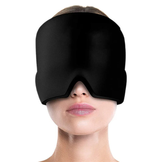 Bonnet Anti-Migraine Chaud / Froid | Soulagement des Maux de Tête Naturel NOIR